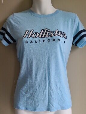 ✨ Hollister California Baby Blue Varsity Tee ✨